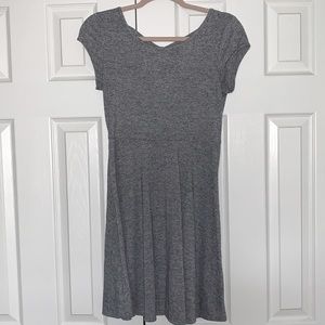 Grey SO T-shirt dress with crisscross back, medium